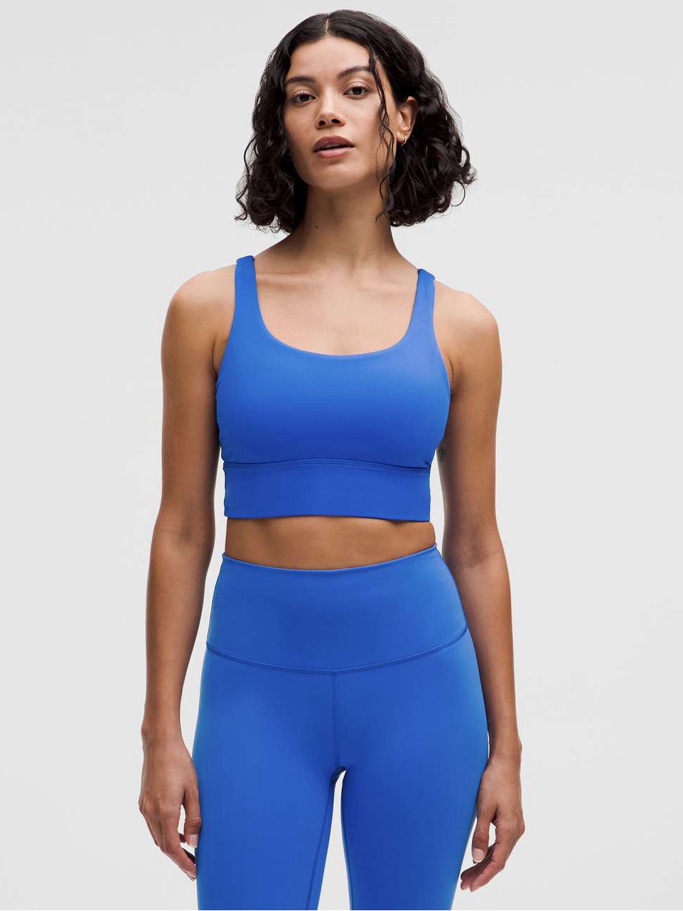 Lululemon Energy Longline Sports Bra 10 Cerulean Blue